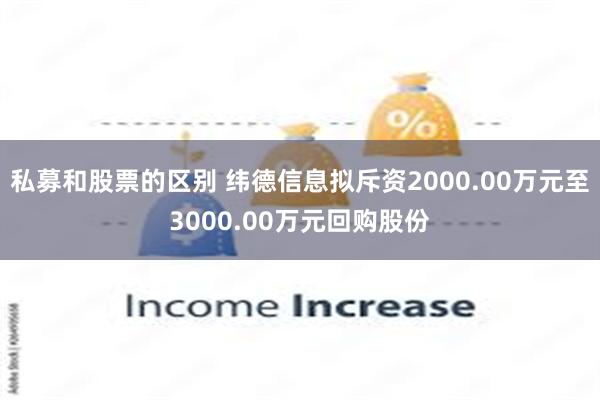 私募和股票的区别 纬德信息拟斥资2000.00万元至3000.00万元回购股份