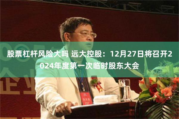 股票杠杆风险大吗 远大控股：12月27日将召开2024年度第一次临时股东大会