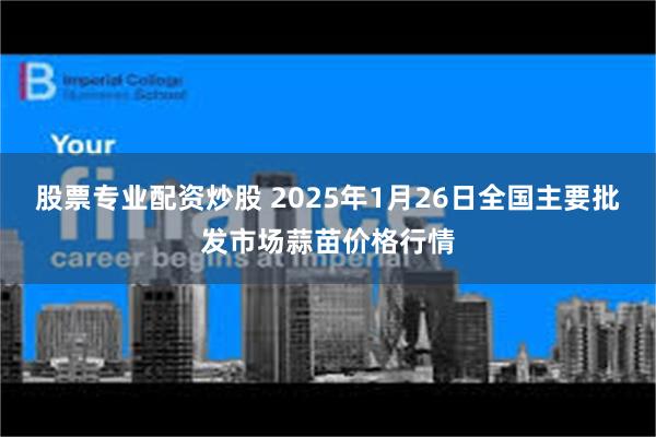 股票专业配资炒股 2025年1月26日全国主要批发市场蒜苗价格行情